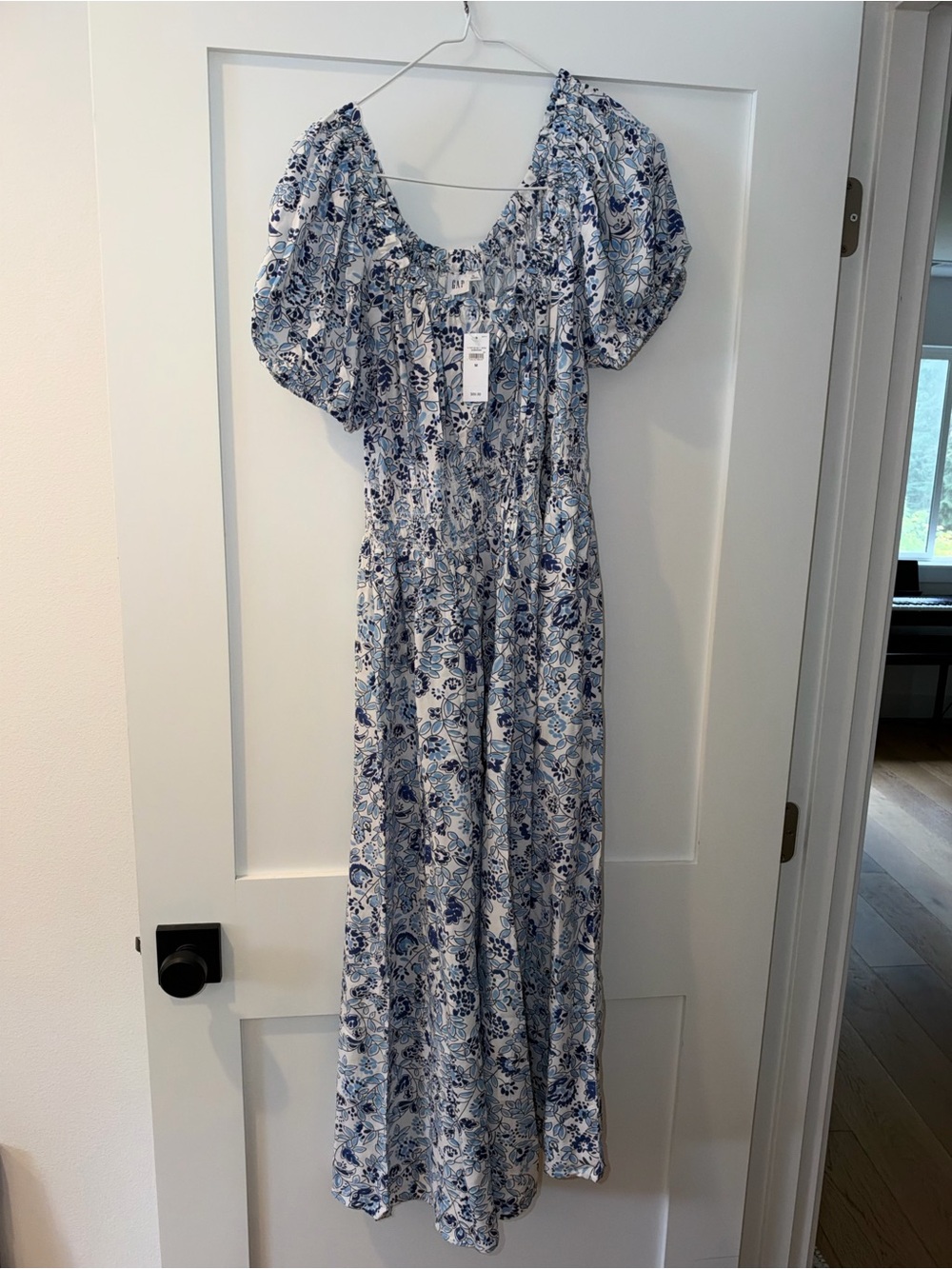 GAP Blue and White Floral Midi Dress